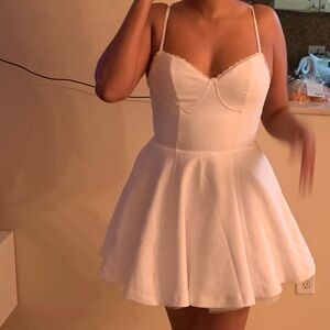 Elegant White Spaghetti Strap Dress